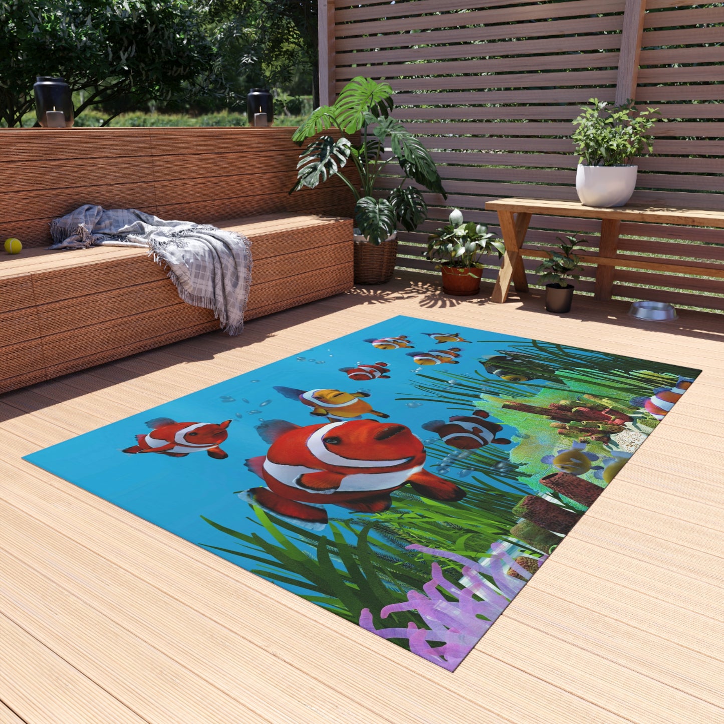 Ocean Big Red Fish Rug