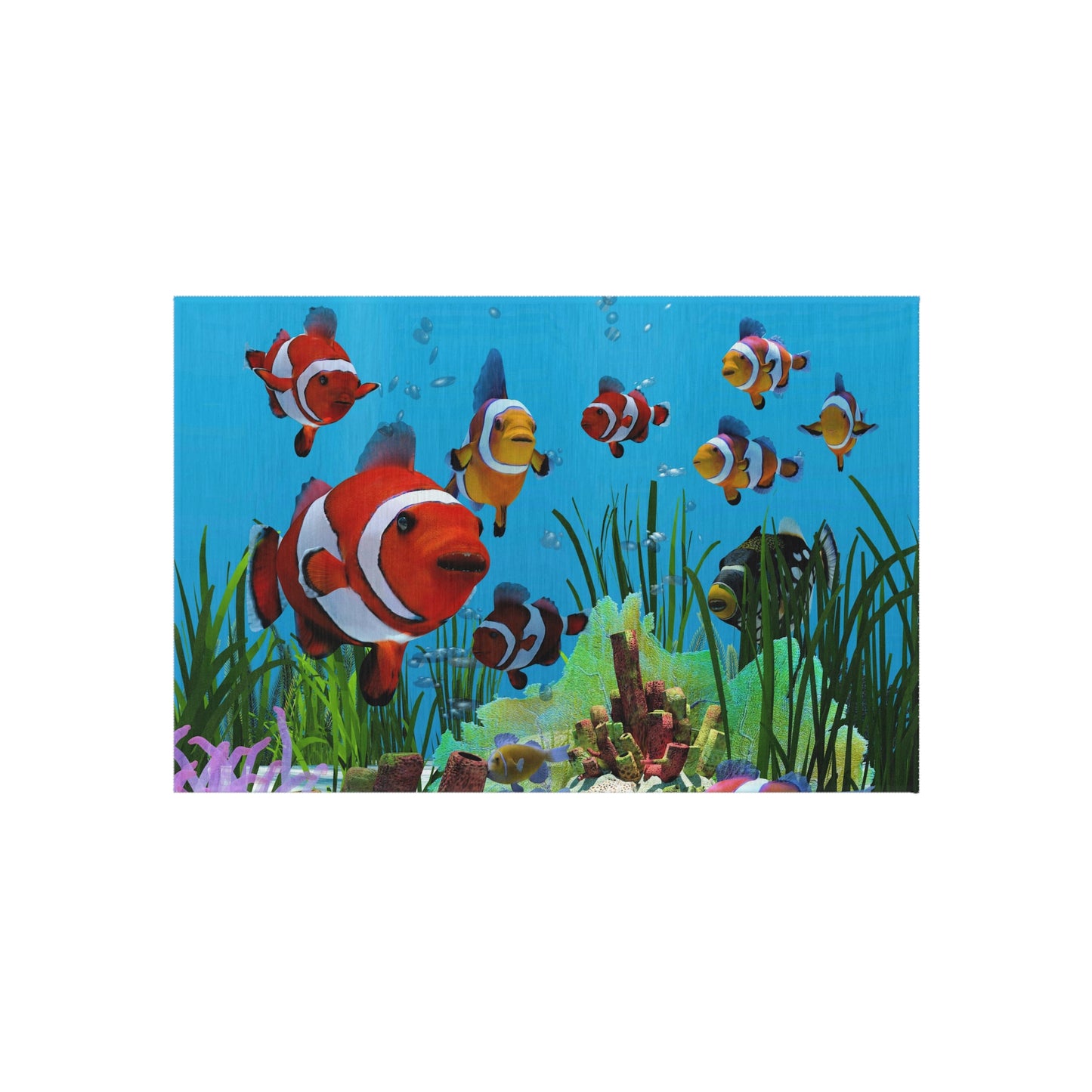 Ocean Big Red Fish Rug