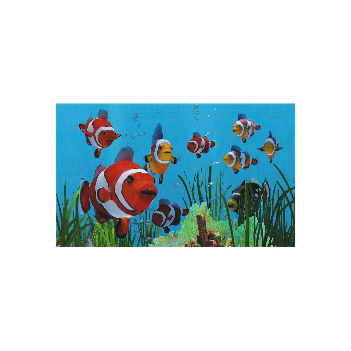 Ocean Big Red Fish Rug