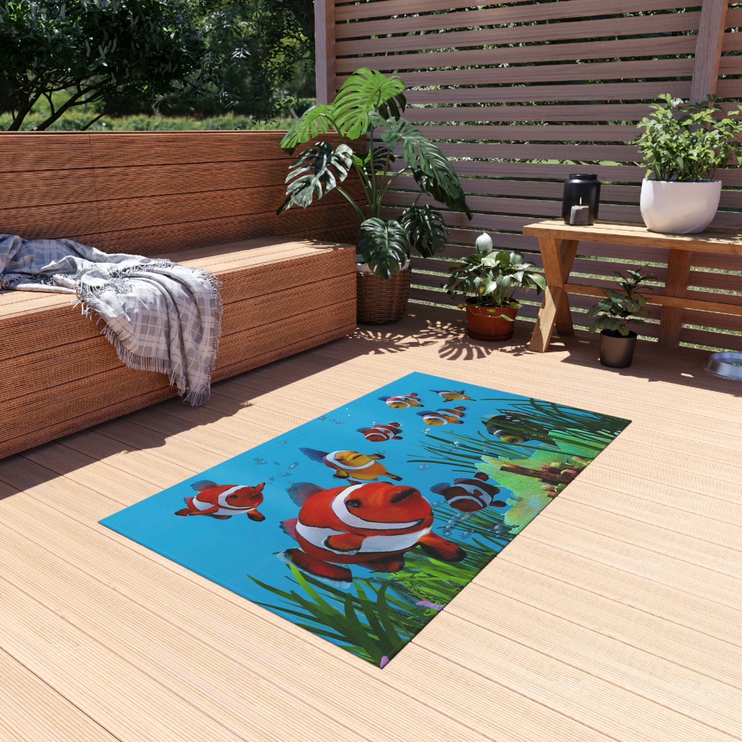 Ocean Big Red Fish Rug