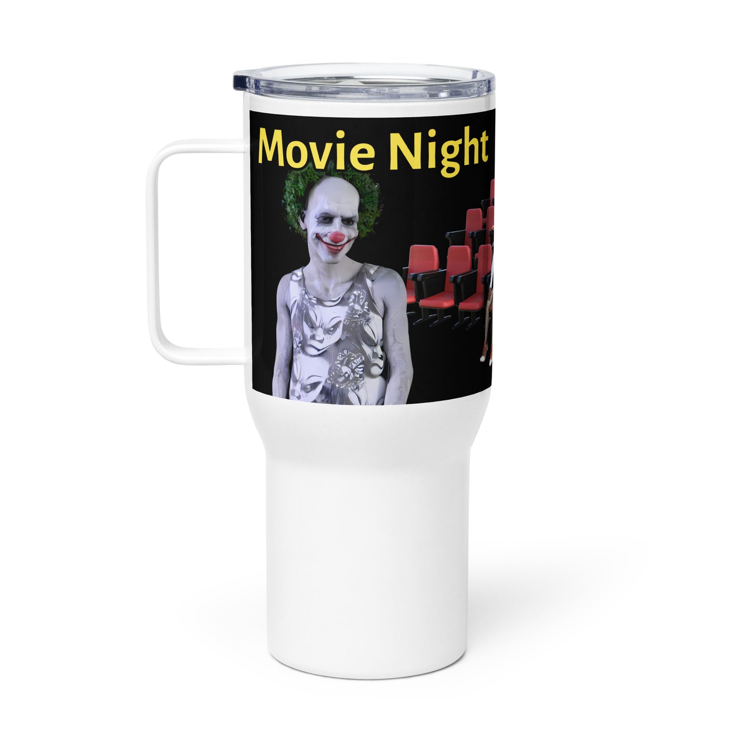 Movie Night mug with a handle
