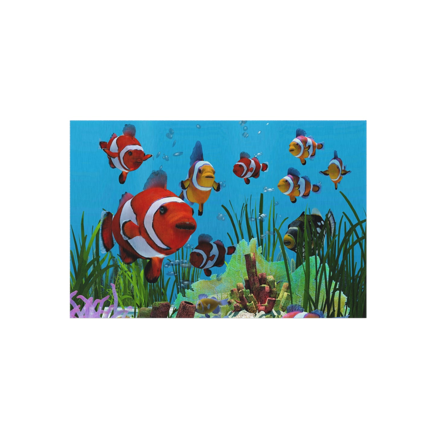 Ocean Big Red Fish Rug