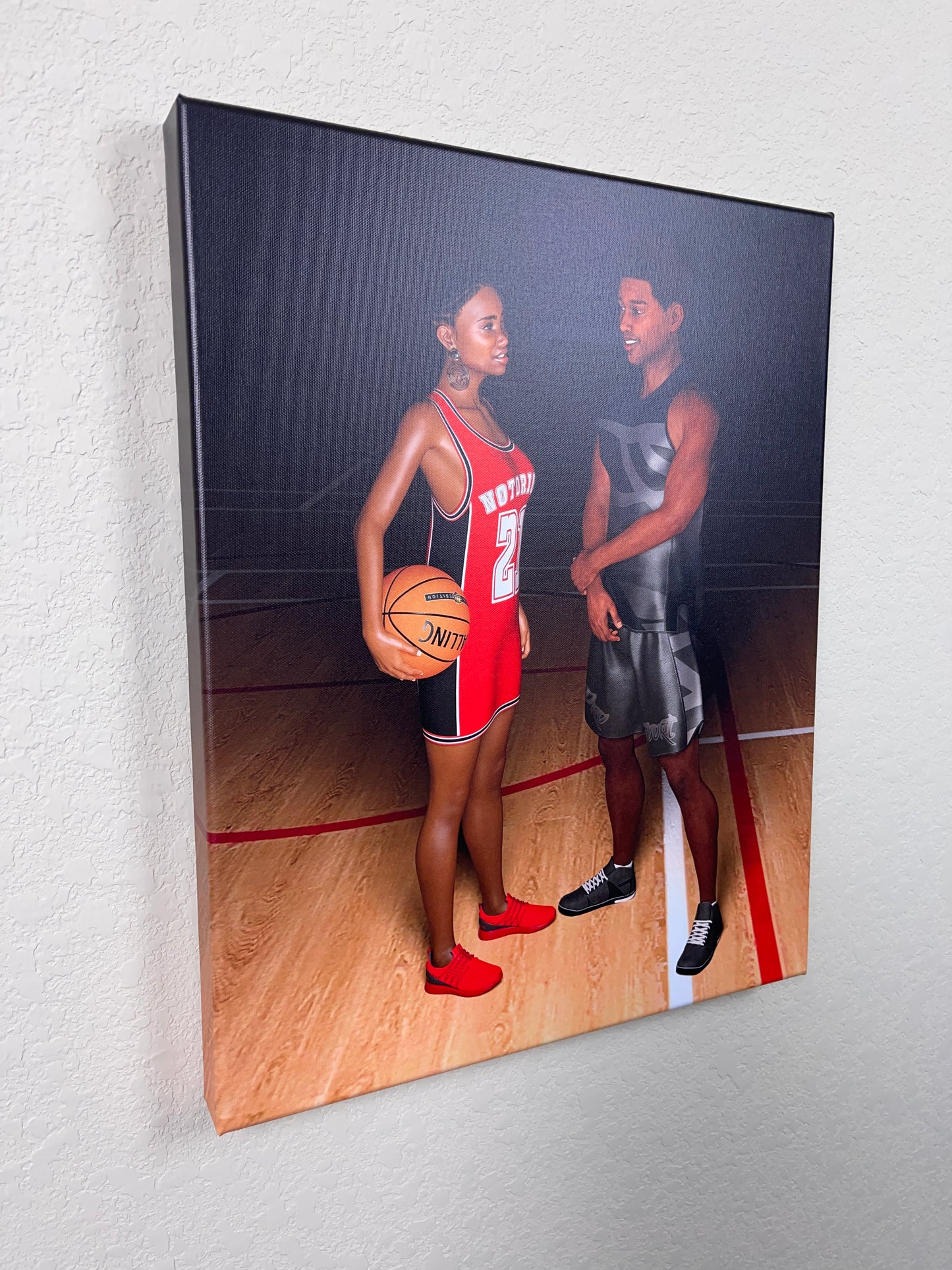 BBall Couple Canvas