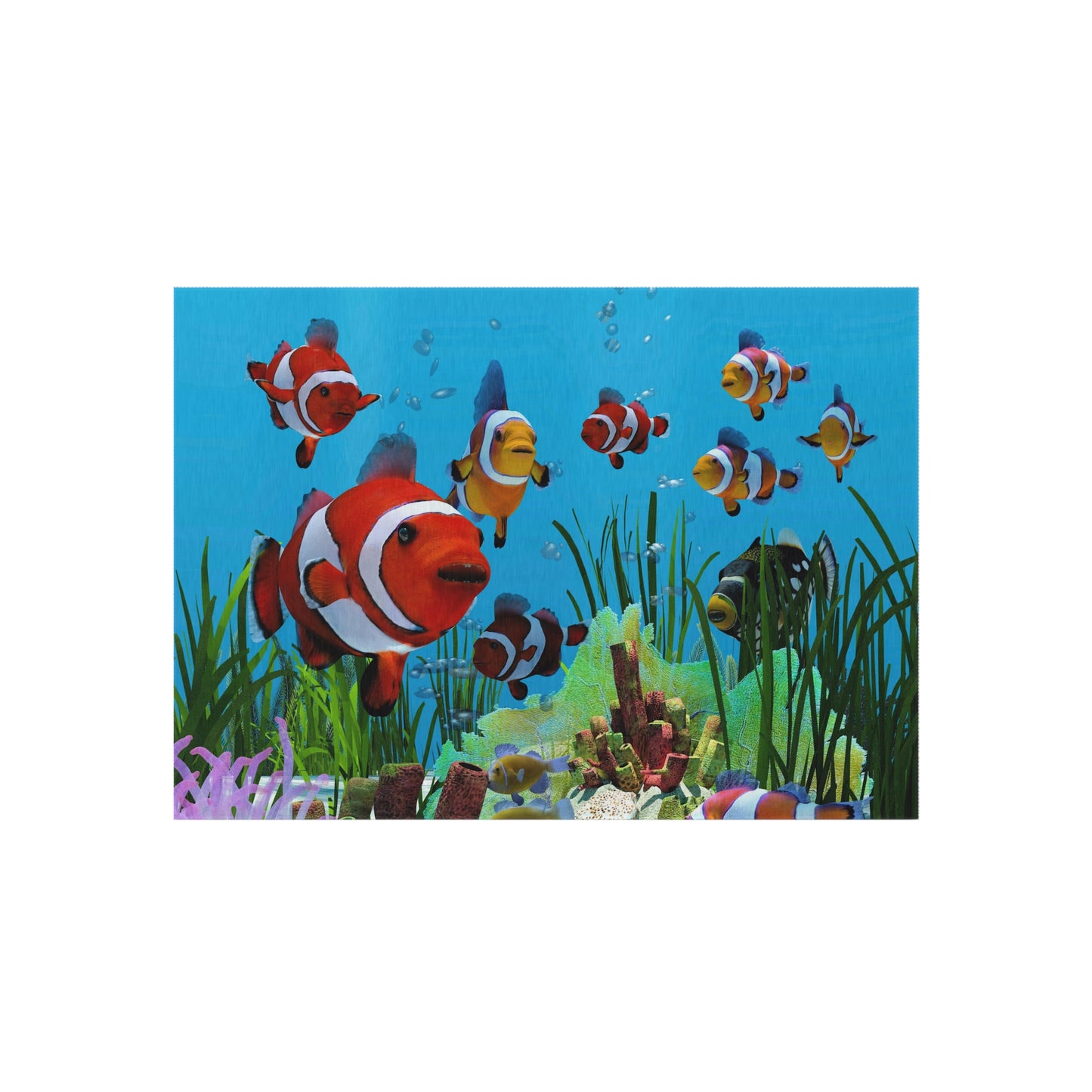 Ocean Big Red Fish Rug