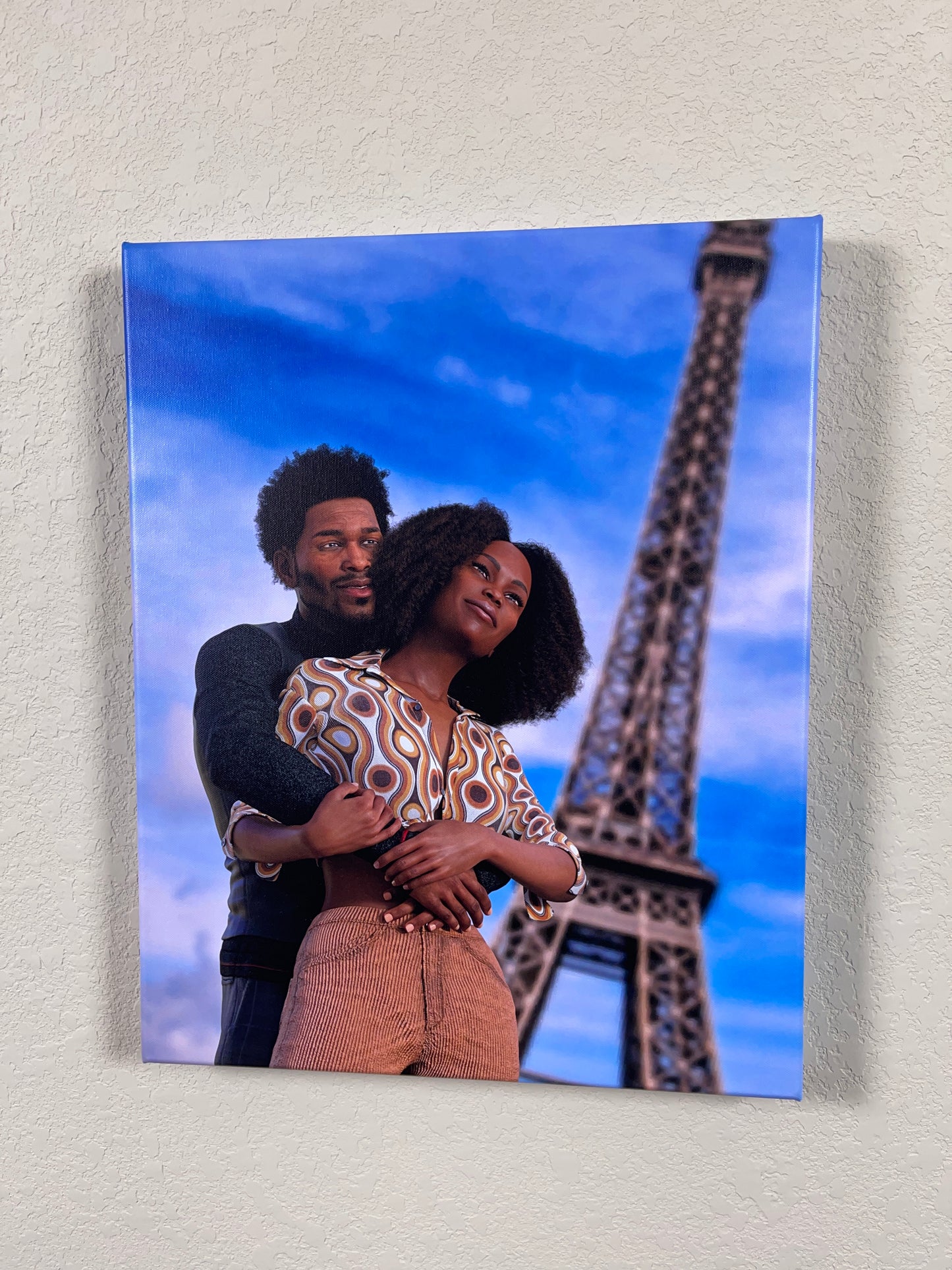 Couple in Paris Canvas