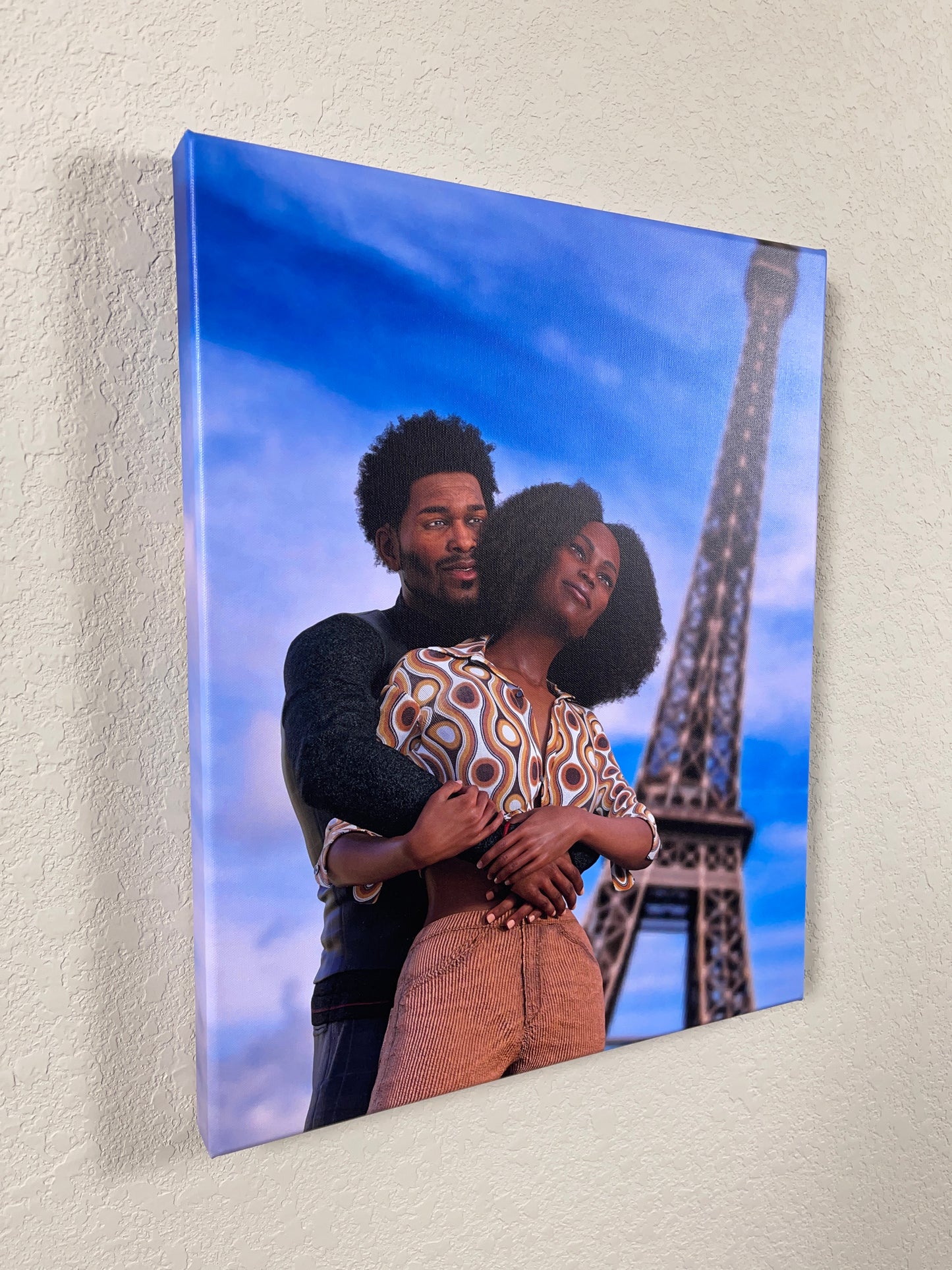 Couple in Paris Canvas