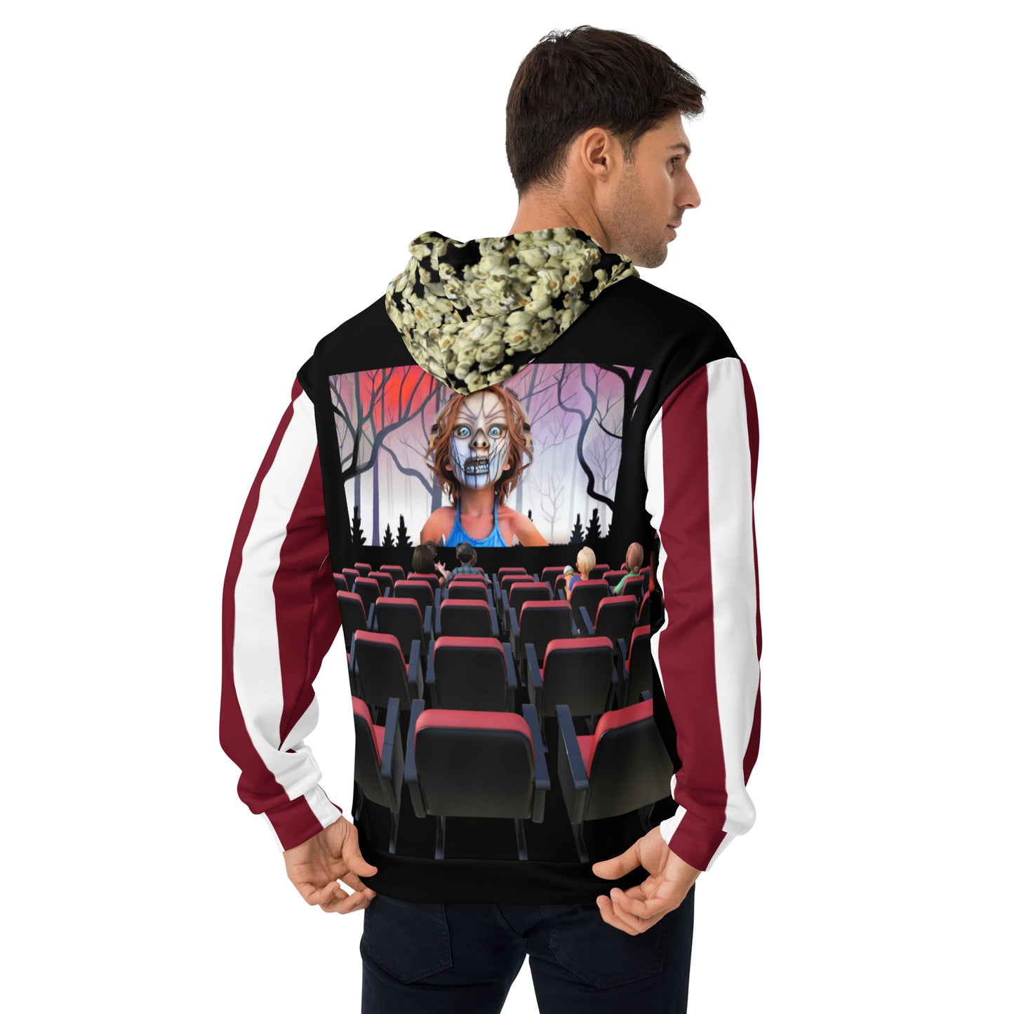 Movie Night Hoodie White Stripes