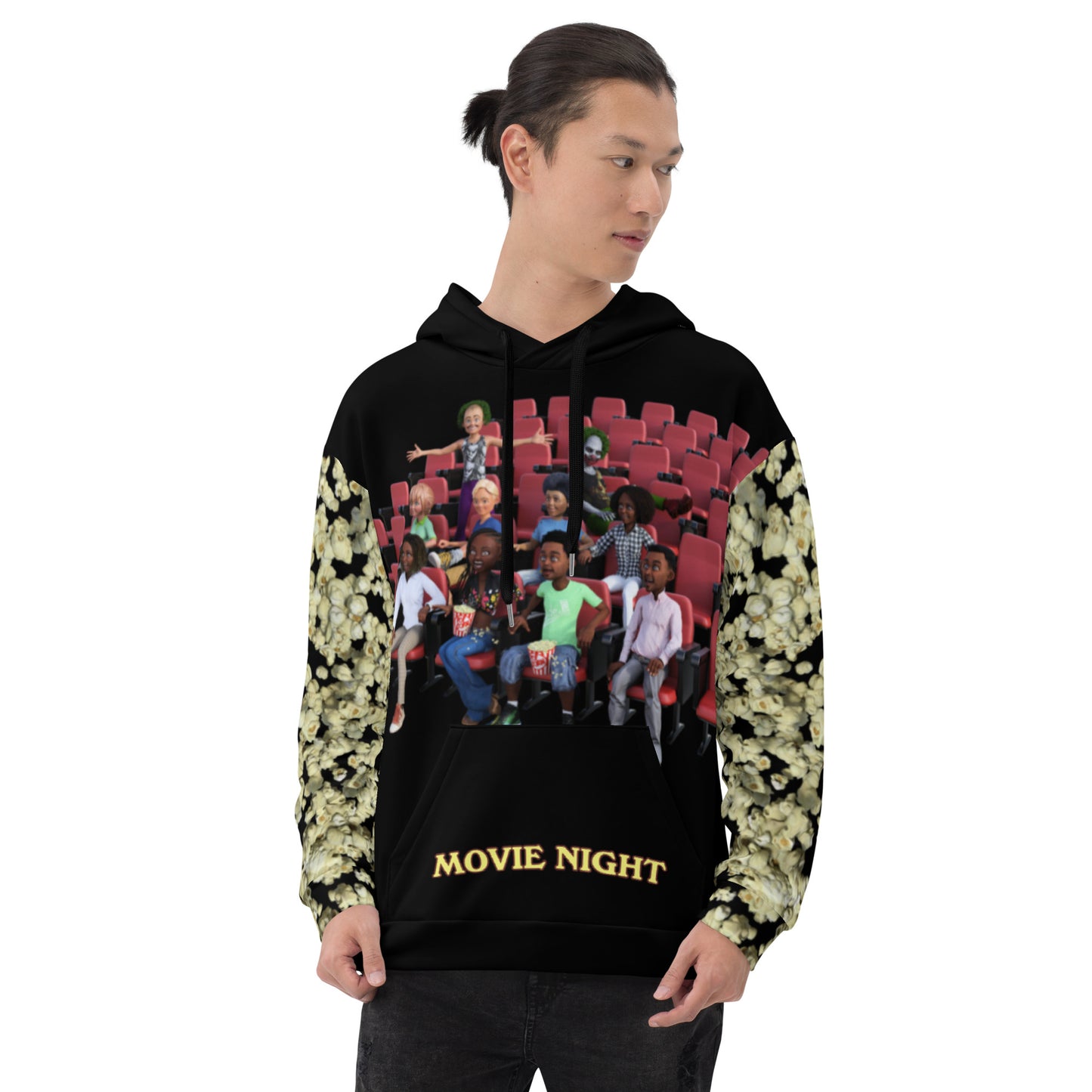 Movie Night Hoodie with Clowns