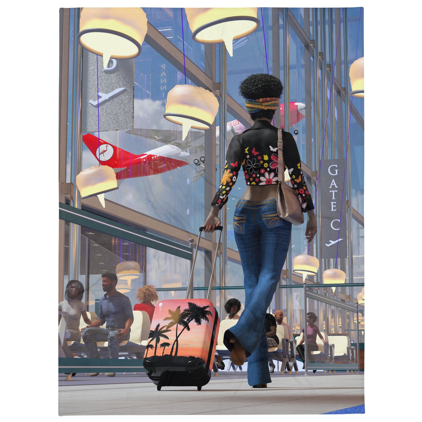 Let's Fly Throw Blanket