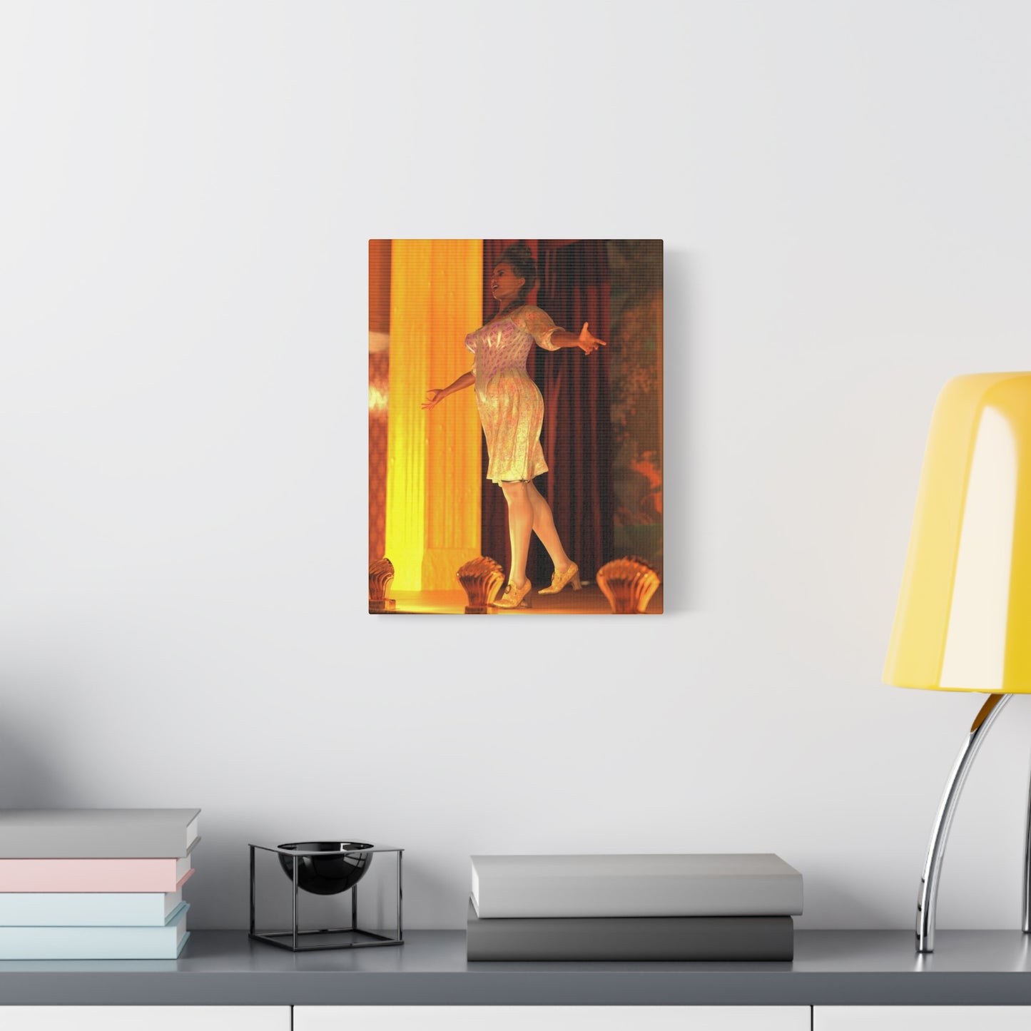 Vintage Theater Actress Matte Canvas Print — Stretched Wall Art