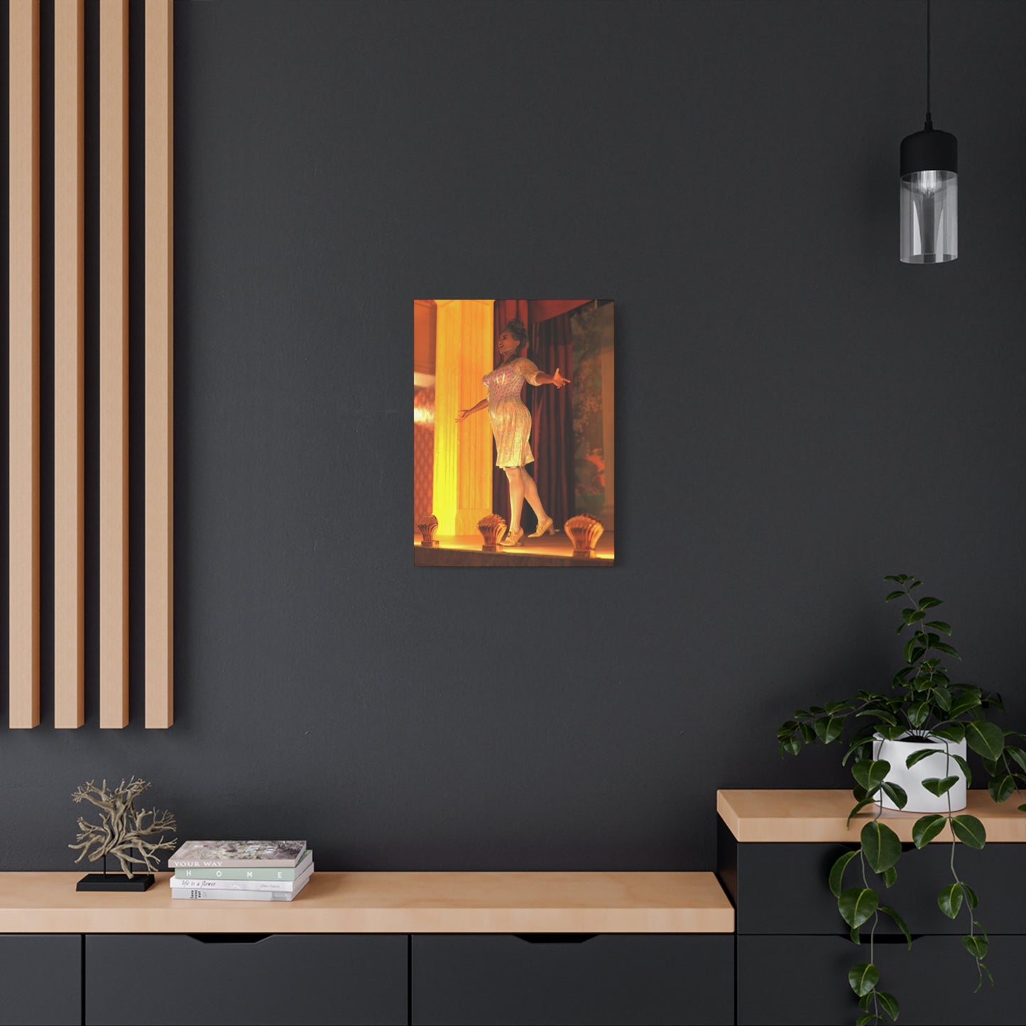 Vintage Theater Actress Matte Canvas Print — Stretched Wall Art