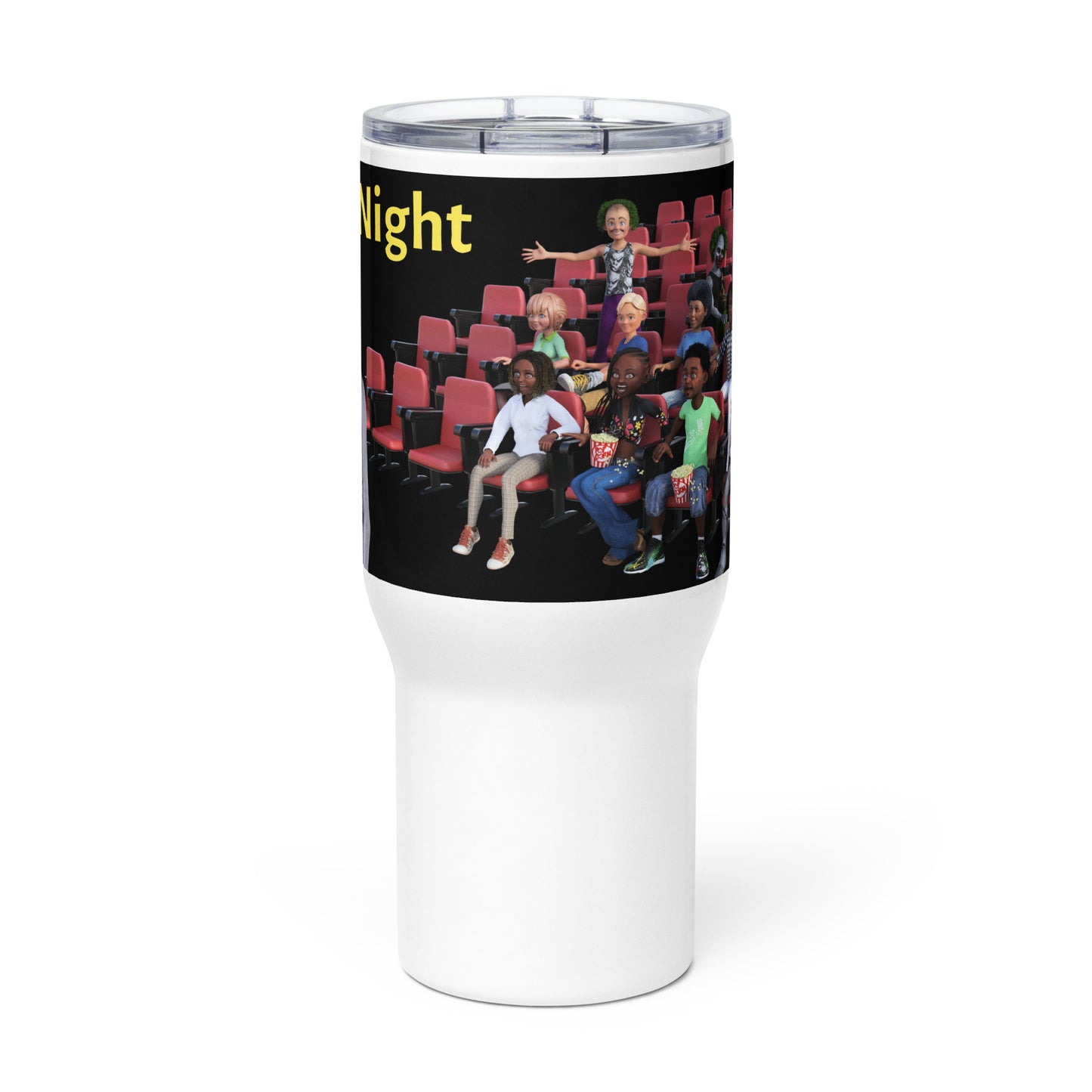 Movie Night mug with a handle