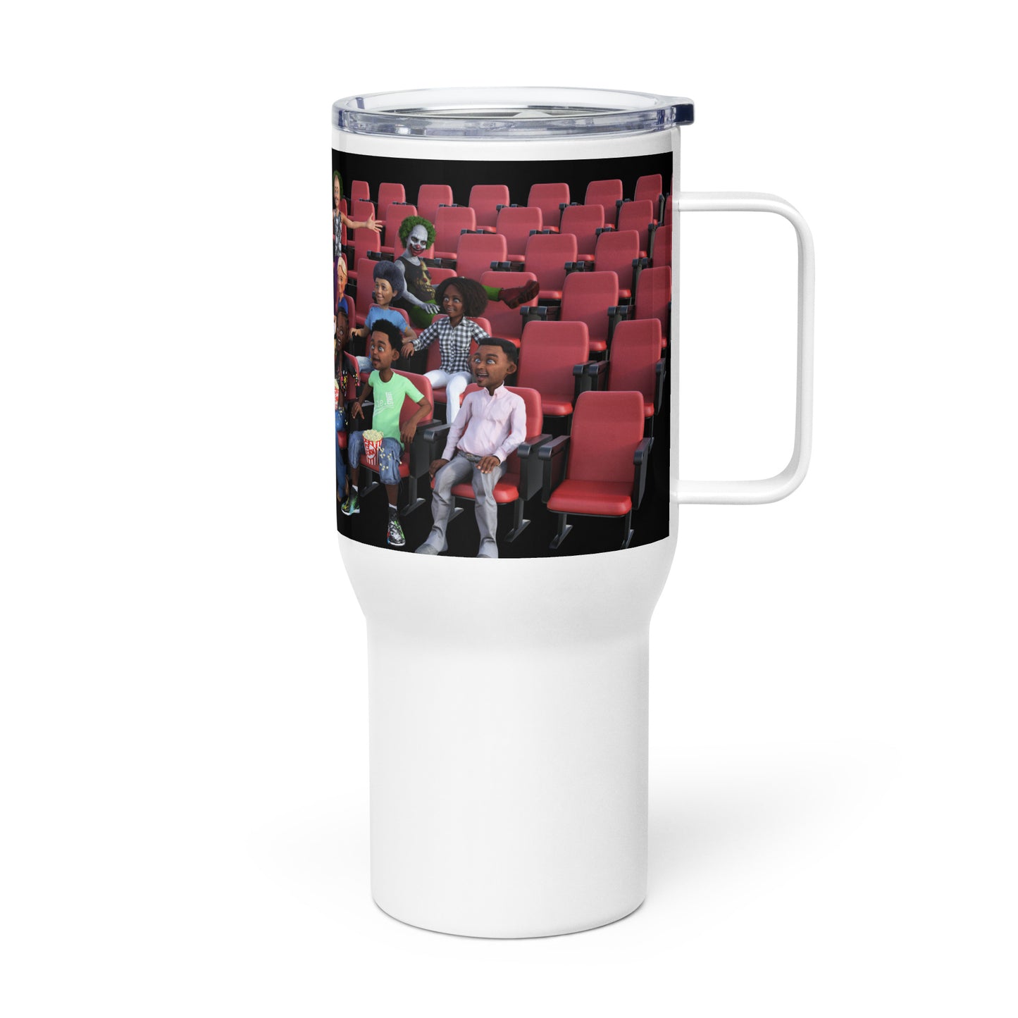 Movie Night mug with a handle