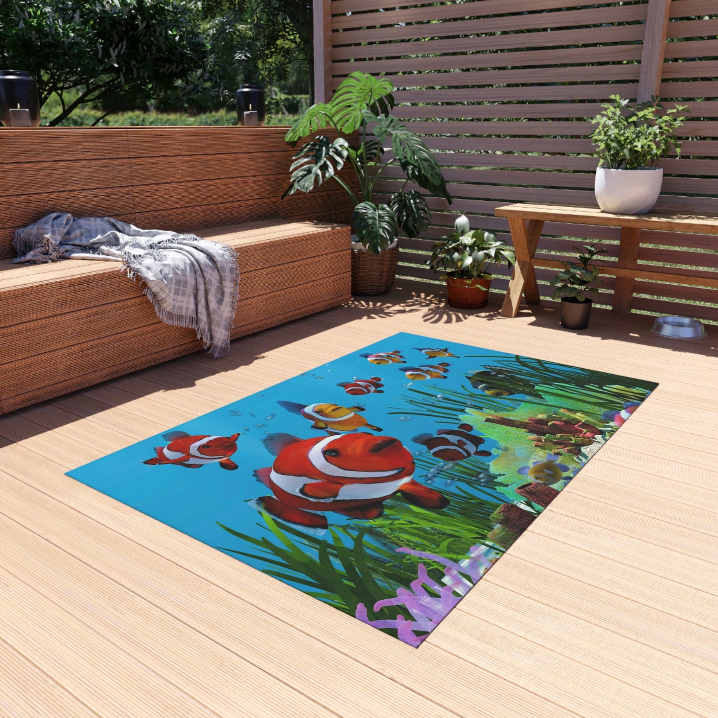 Ocean Big Red Fish Rug