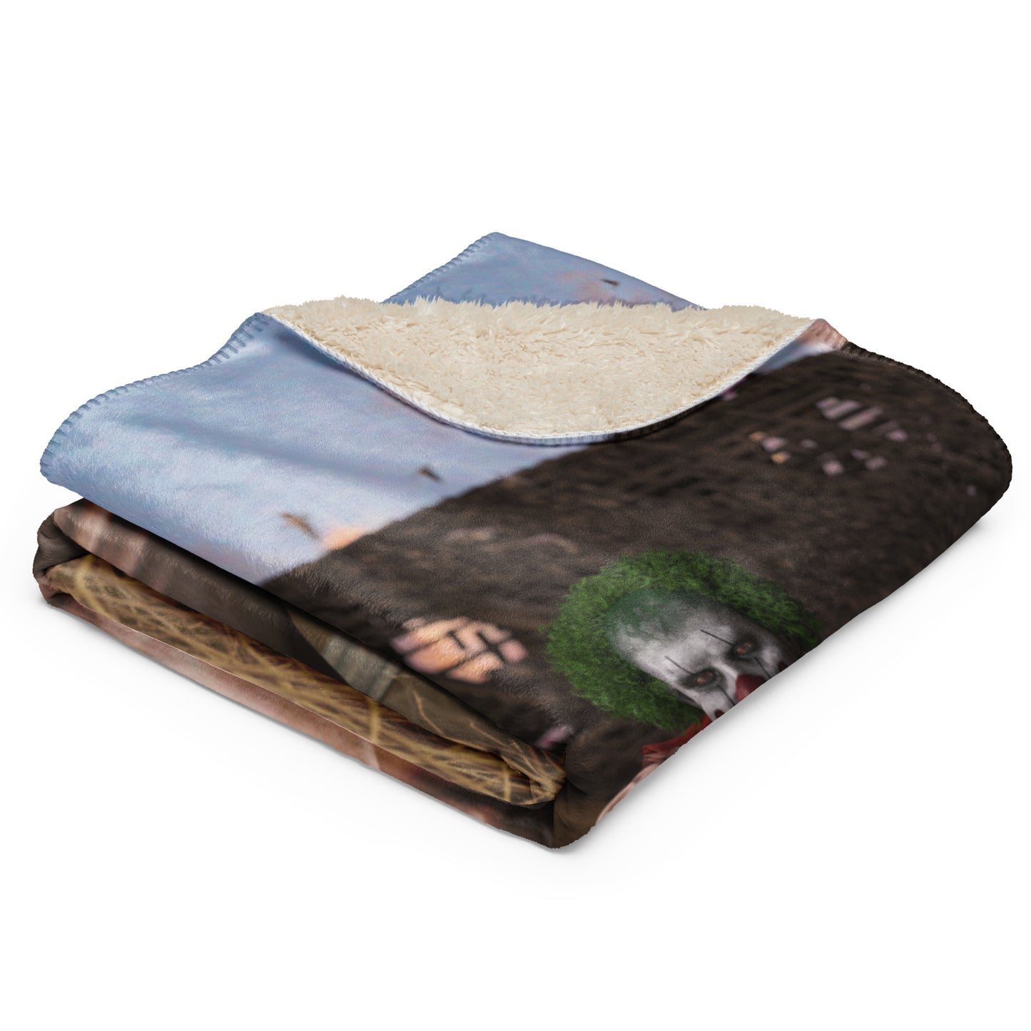 2 Clowns Outside Sherpa blanket