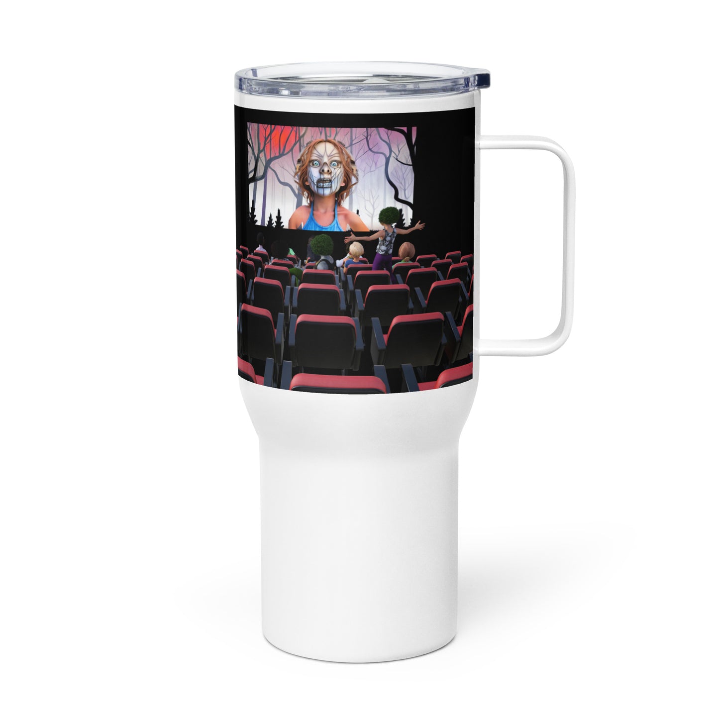 Movie Night Zombie Screen mug with a handle