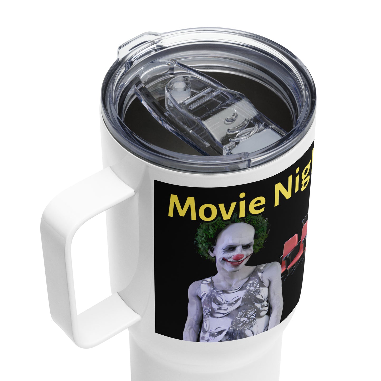 Movie Night mug with a handle