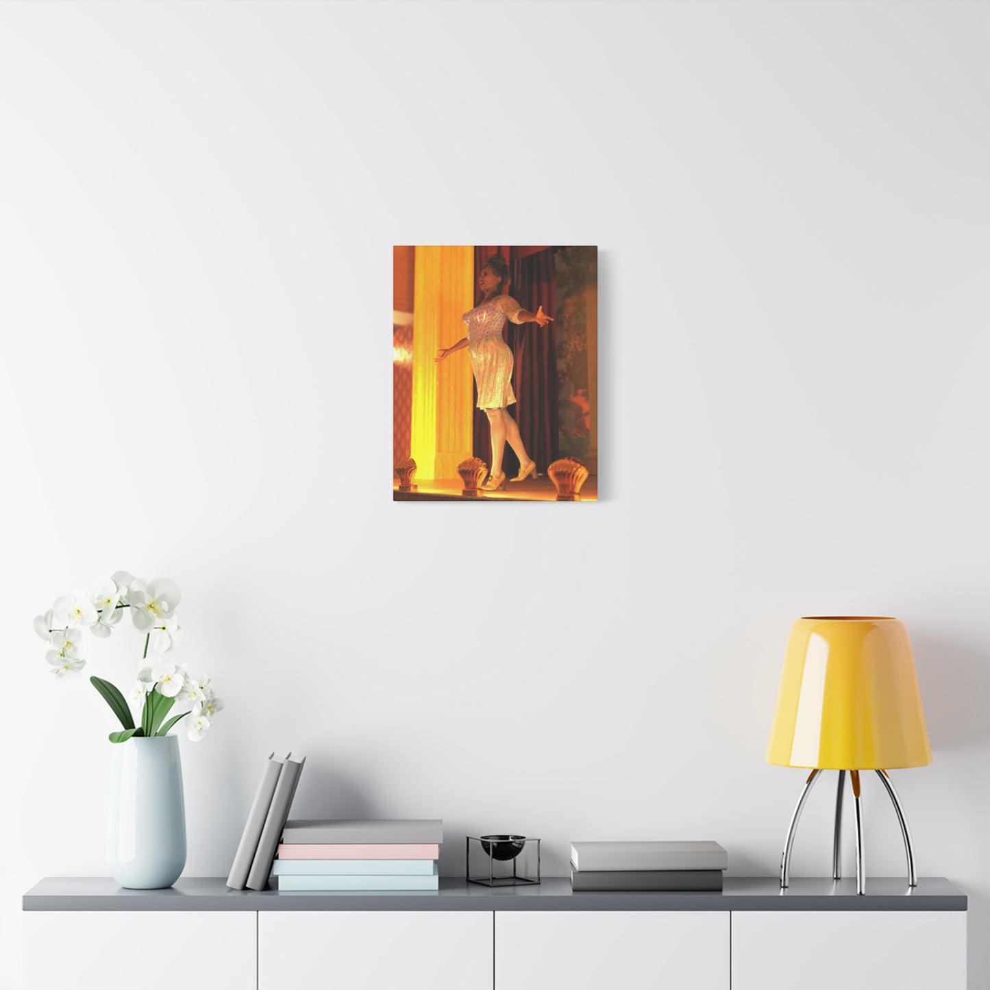 Vintage Theater Actress Matte Canvas Print — Stretched Wall Art