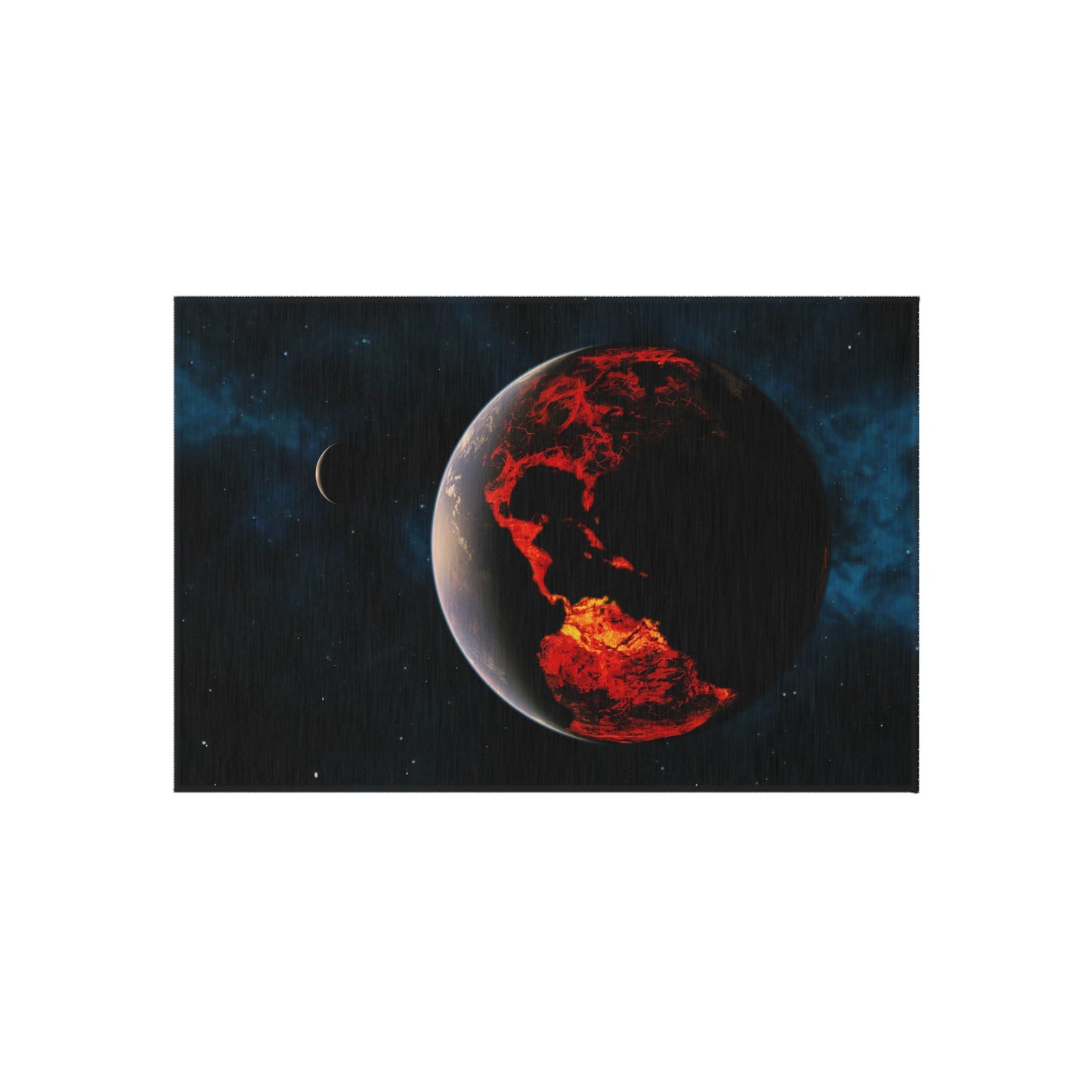 Space Red Planet Rug