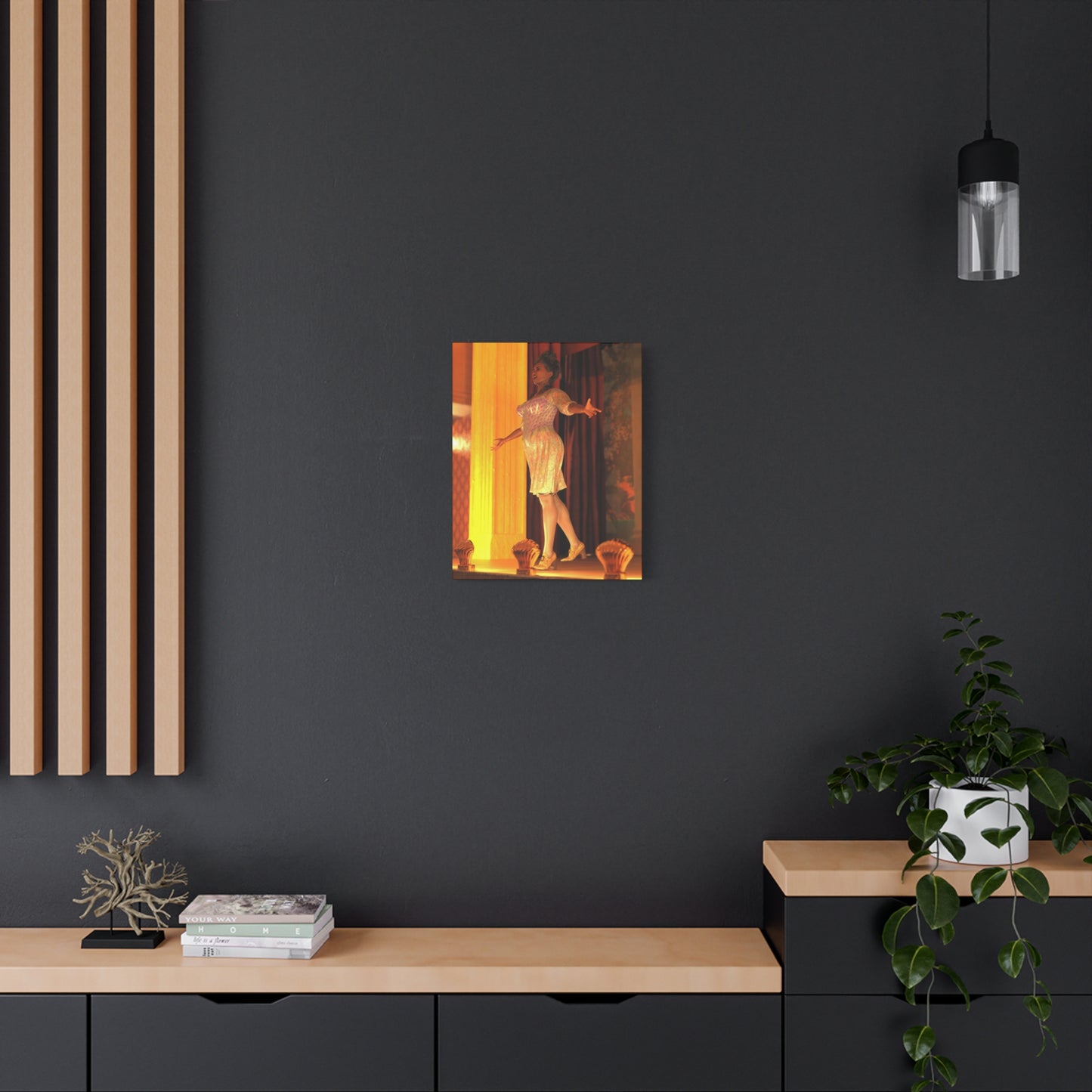 Vintage Theater Actress Matte Canvas Print — Stretched Wall Art