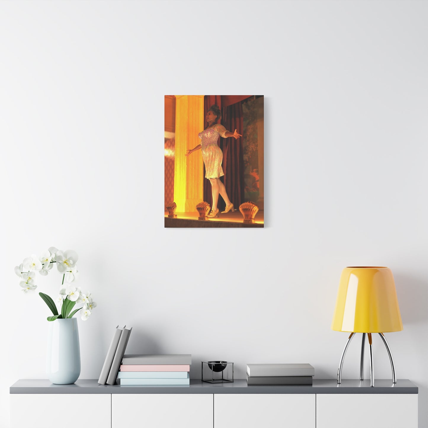 Vintage Theater Actress Matte Canvas Print — Stretched Wall Art