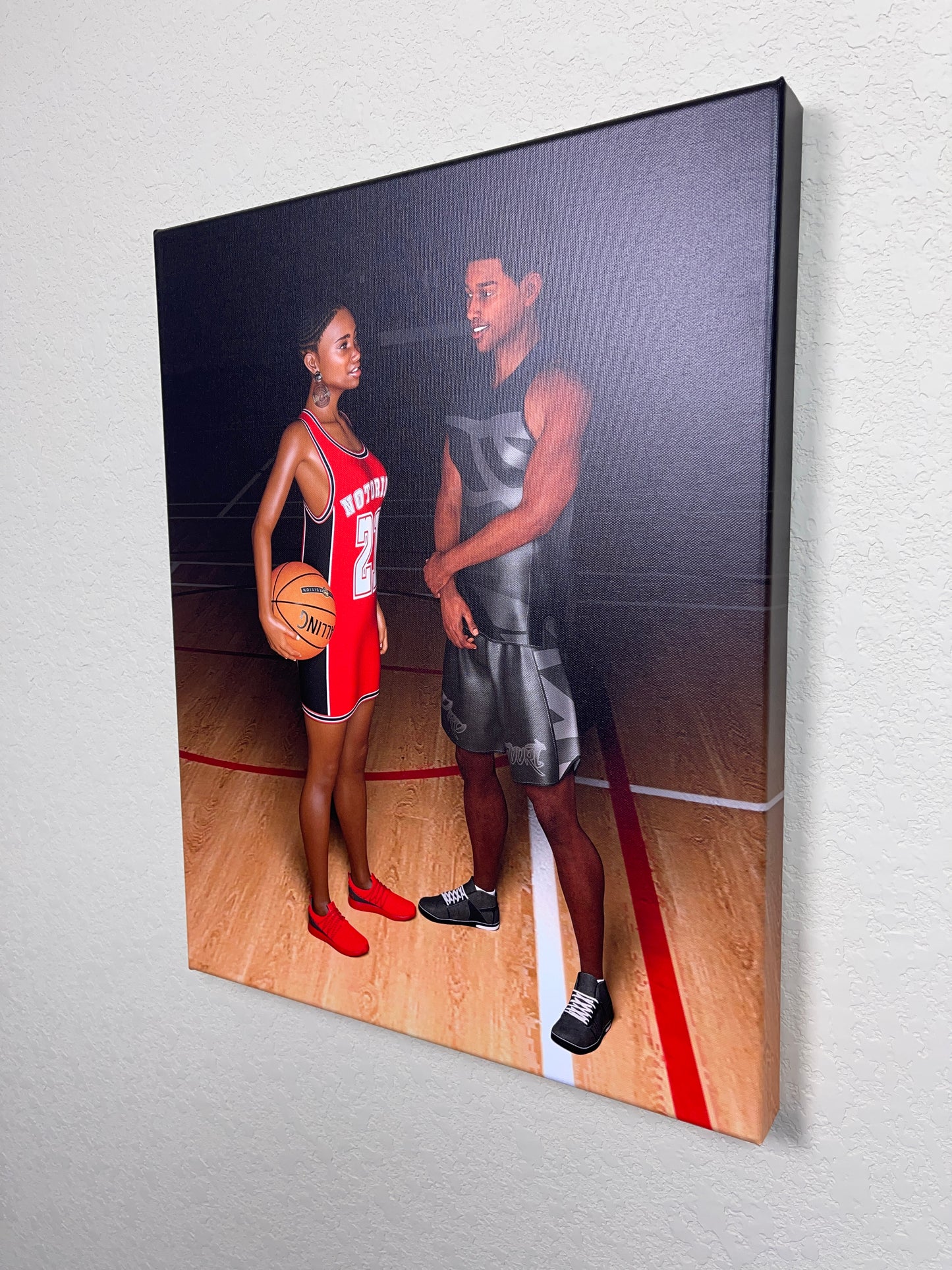 BBall Couple Canvas