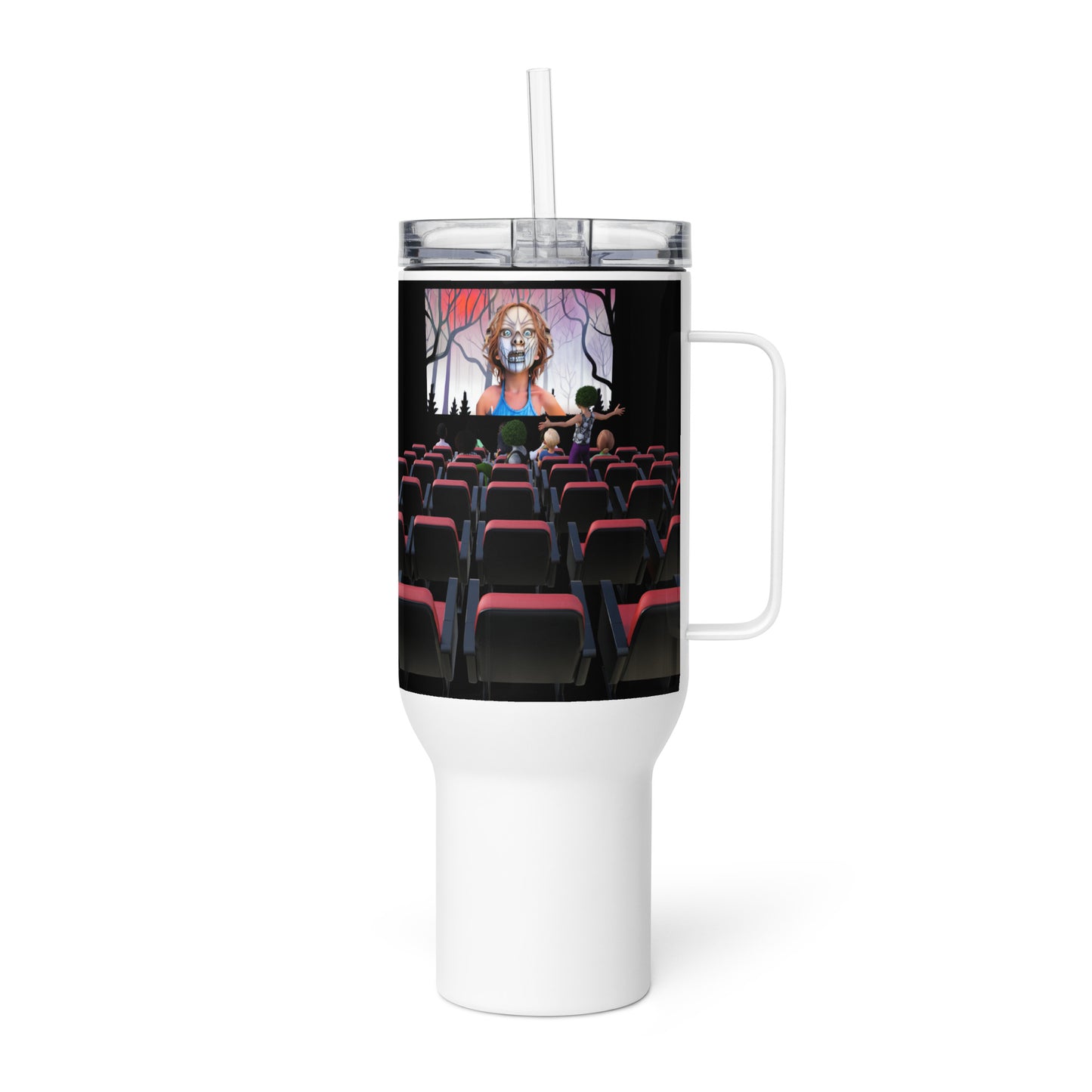Movie Night Zombie Screen mug with a handle