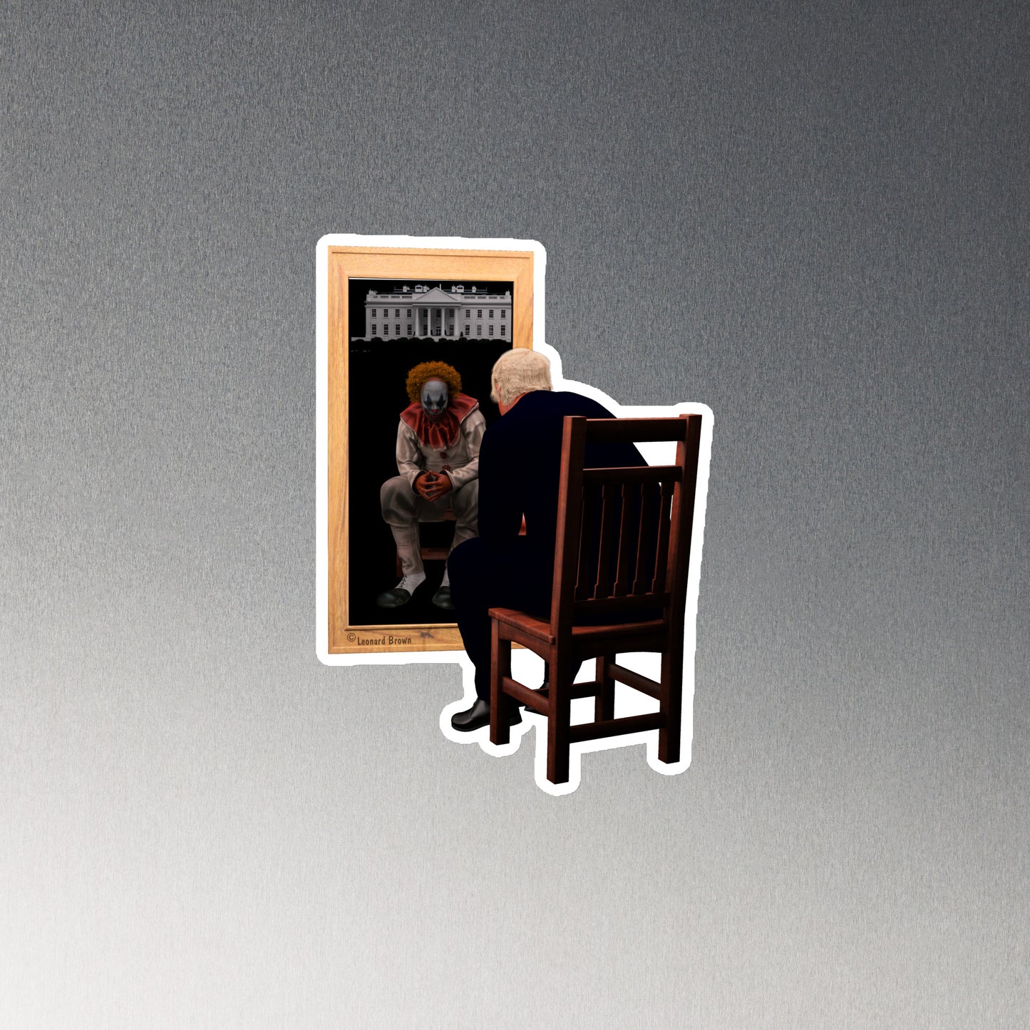 Clown in the Mirror Magnet
