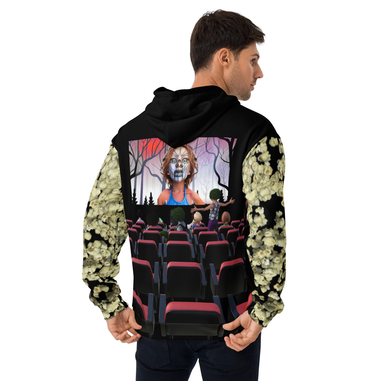 Movie Night Hoodie with Clowns