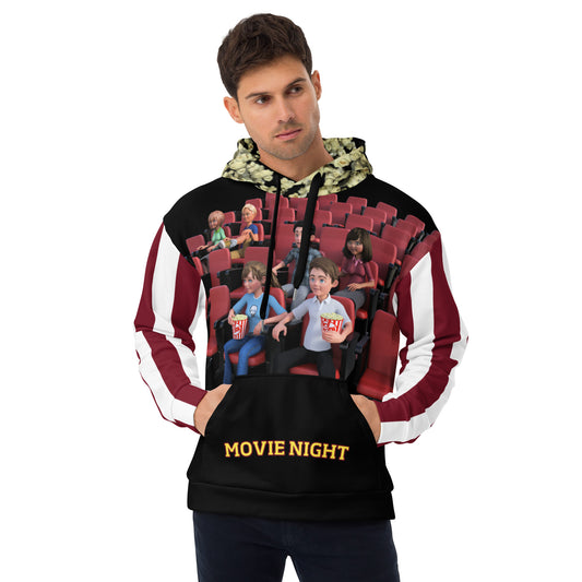 Movie Night Hoodie White Stripes