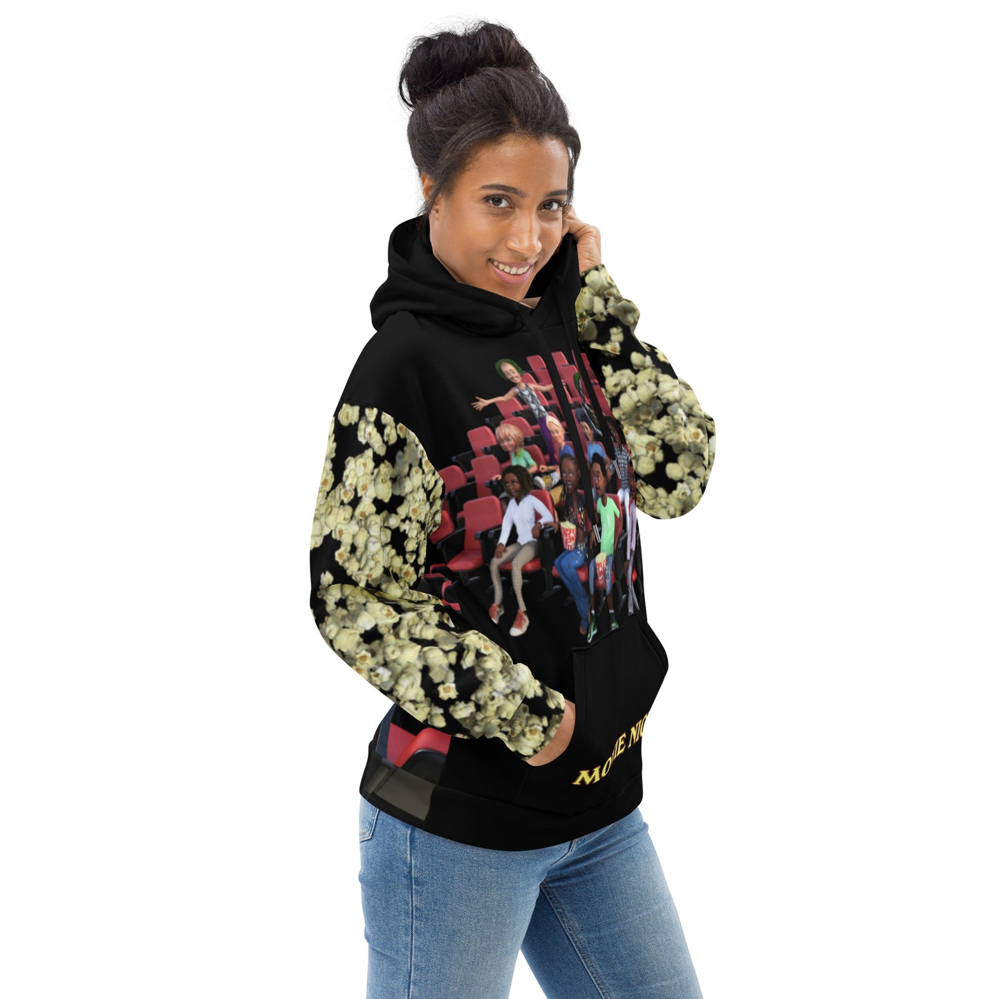 Movie Night Hoodie with Clowns