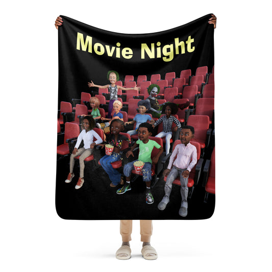 Movie Night Sherpa blanket