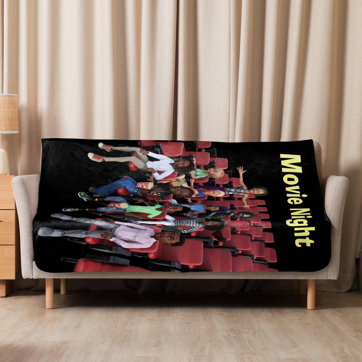Movie Night Sherpa blanket
