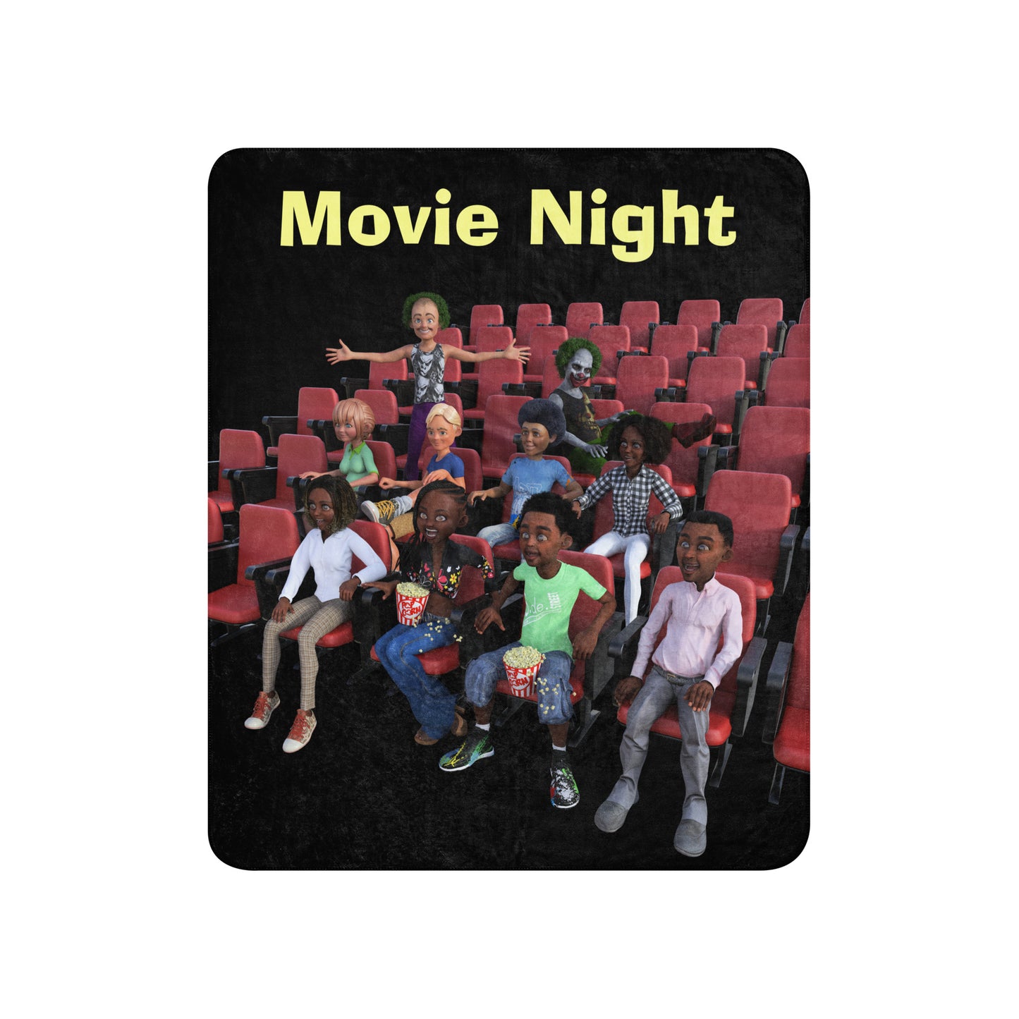 Movie Night Sherpa blanket
