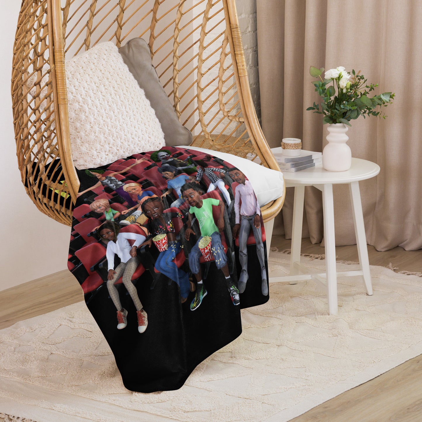 Movie Night Sherpa blanket