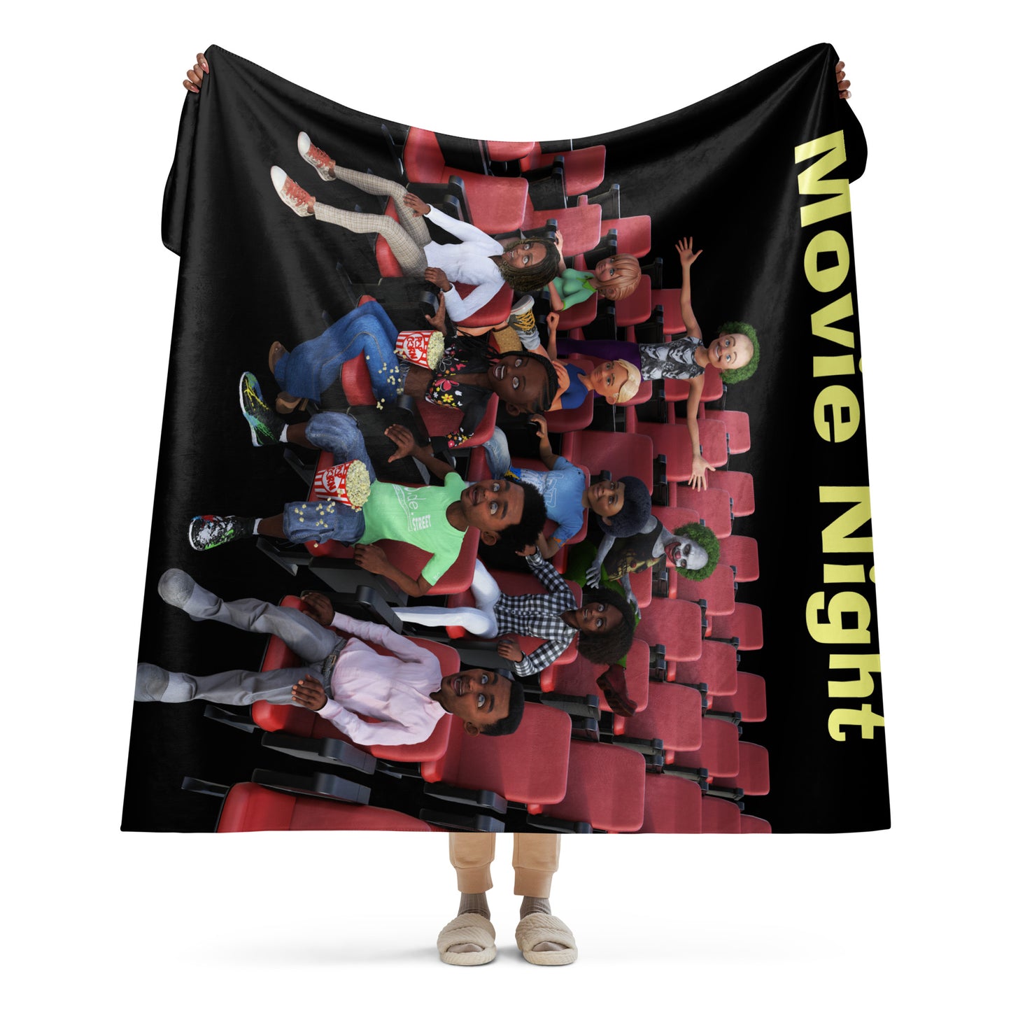 Movie Night Sherpa blanket