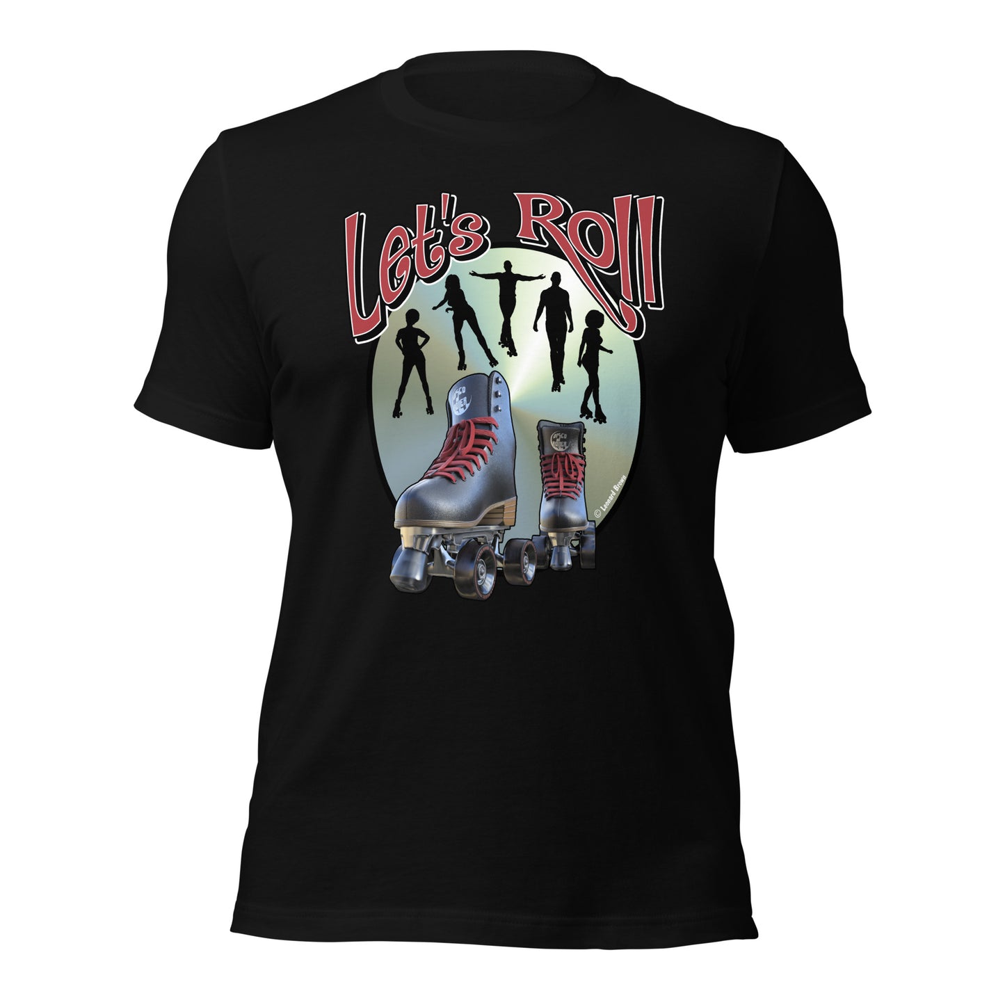 Let’s Roll Black Skates t-shirt