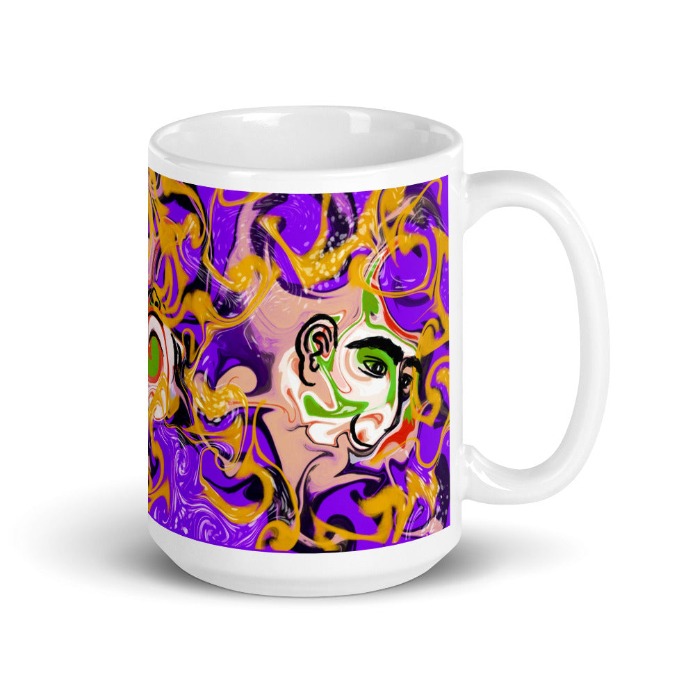 Purple Three Faces, Mug